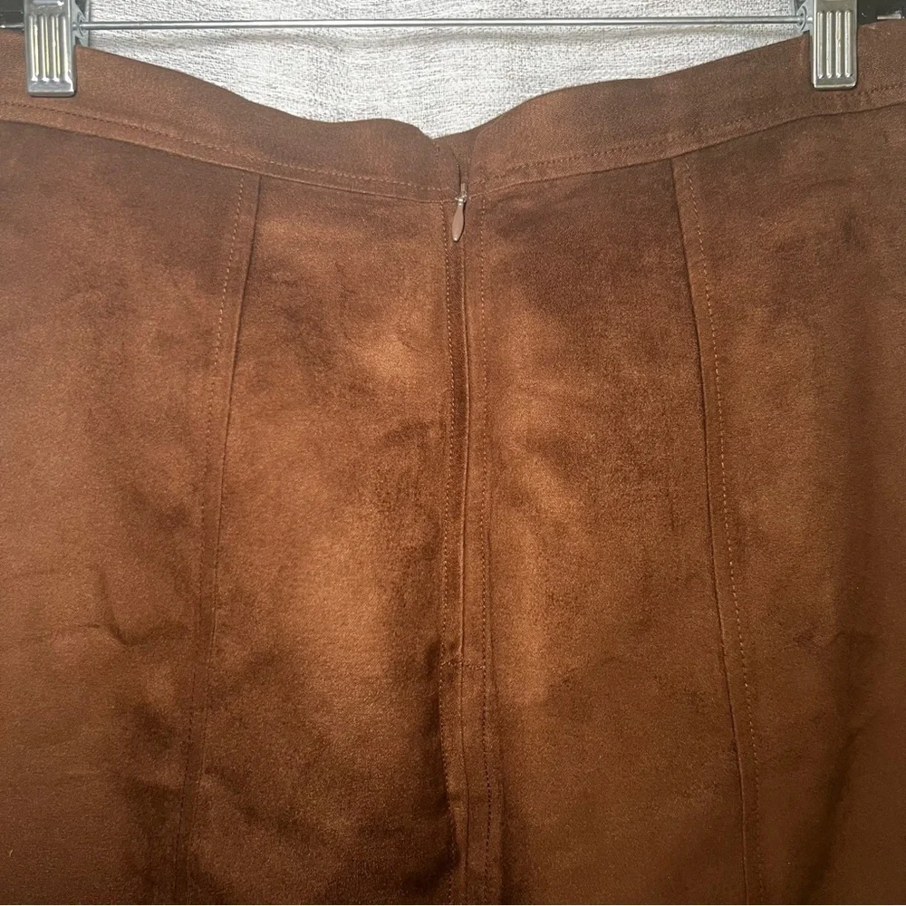 Banana Republic Suede Rich Brown Preppy Academia Mini Skirt Size 6